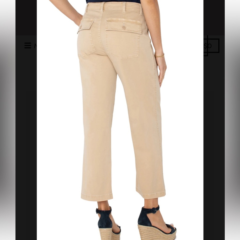 Liverpool Drea Cargo Crop Wide Leg Pants | Size 16 | Utility Pants - Picture 6 of 8